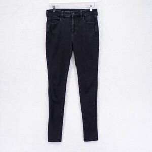 American Eagle Super Stretch High Rise Jegging Black Denim Jeans -6 Long- 28/29